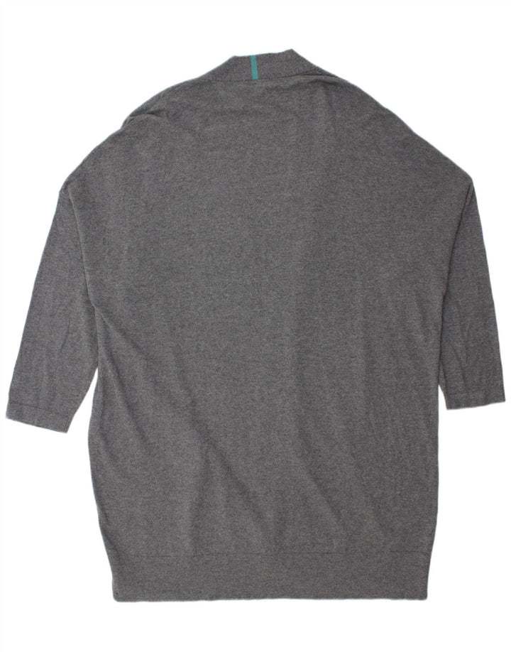 White Stuff Cárdigan largo extragrande para mujer, talla 48, 2XL, lana gris