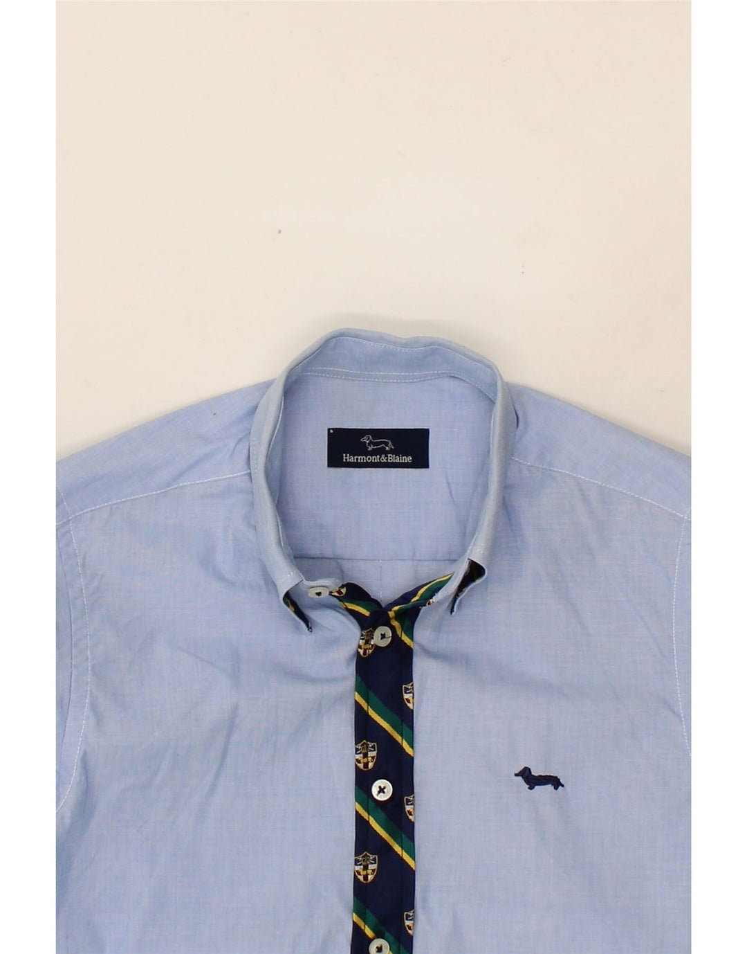 HARMONT & BLAINE Boys Shirt 6-7 Years Blue Vintage Harmont & Blaine and Second-Hand Harmont & Blaine from Messina Hembry 