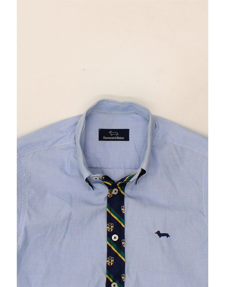 HARMONT & BLAINE Boys Shirt 6-7 Years Blue Vintage Harmont & Blaine and Second-Hand Harmont & Blaine from Messina Hembry 