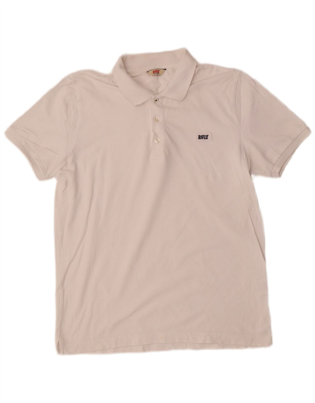 Rifle Polo Hombre Algodón Blanco Mediano