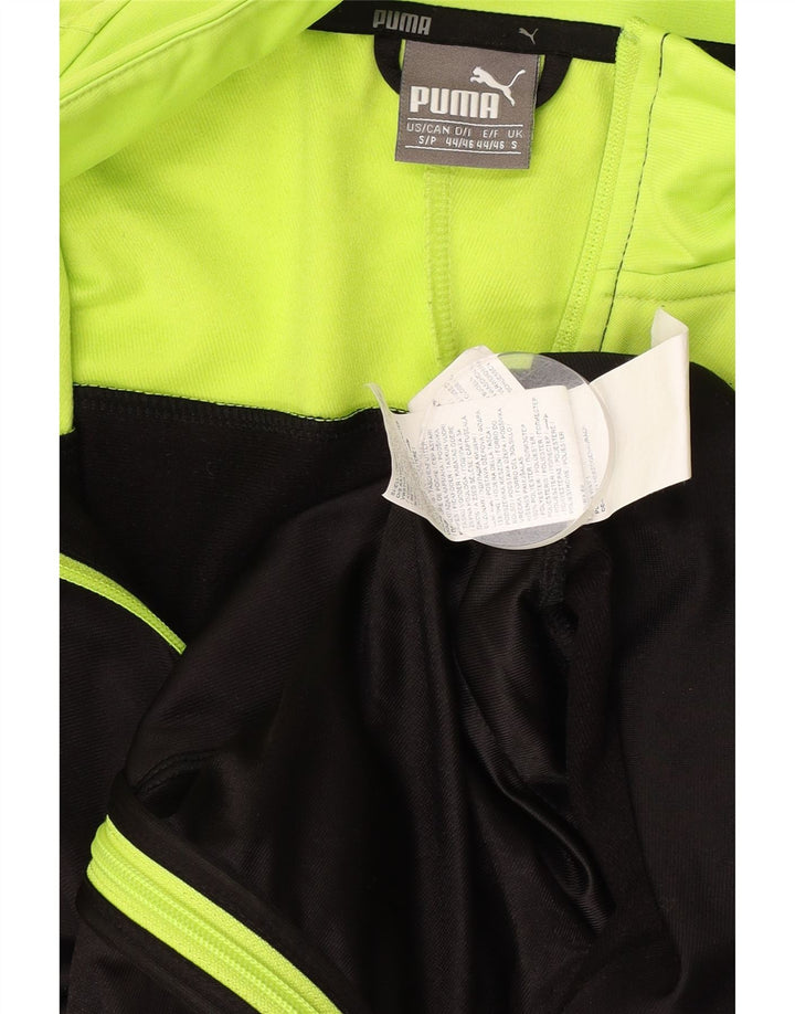 Puma Chaqueta De Chándal Con Gráfico Para Hombre, Poliéster Con Bloques De Color Negro Pequeño