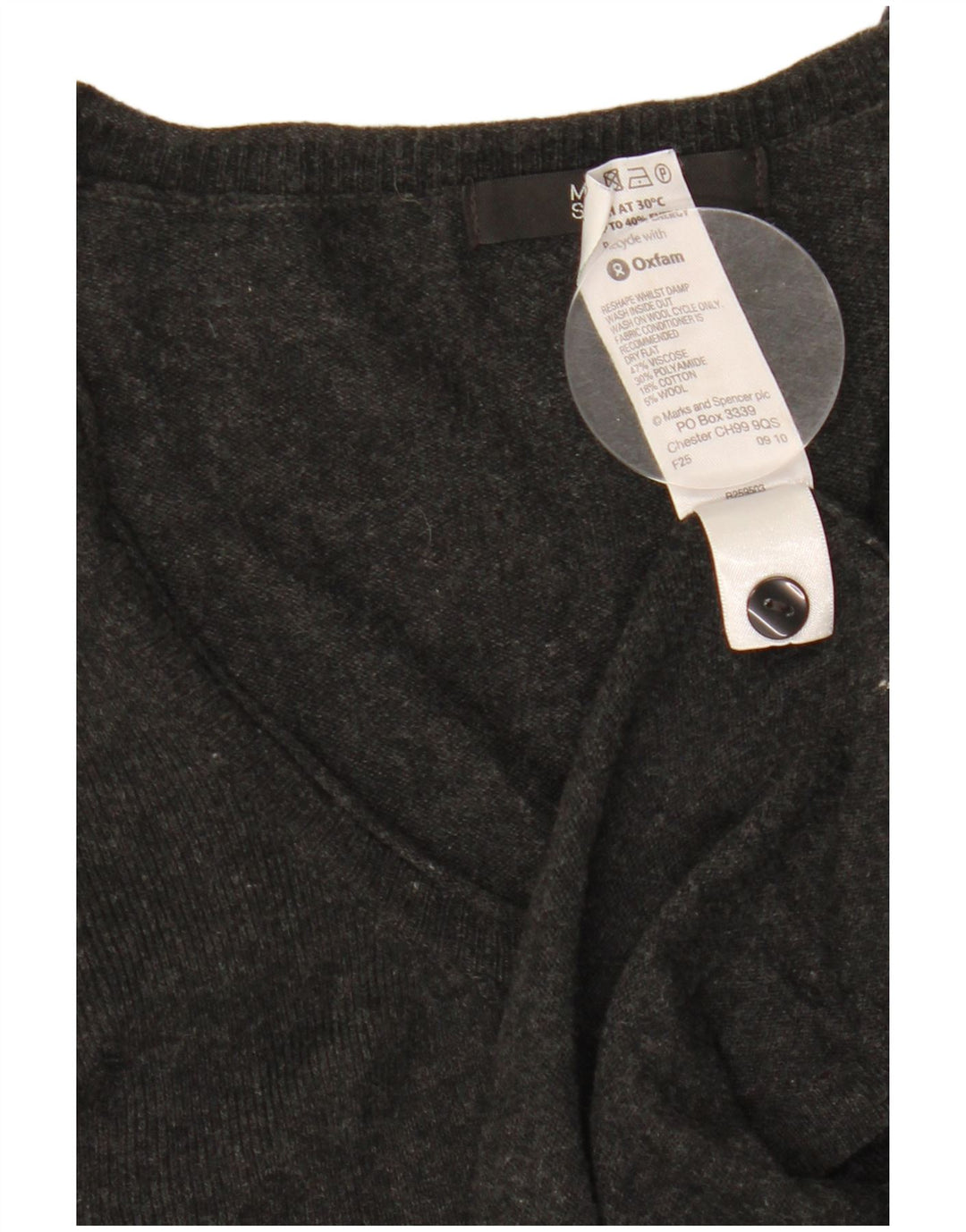 Marks & Spencer Suéter tipo cárdigan largo para mujer UK 44 Viscosa gris grande