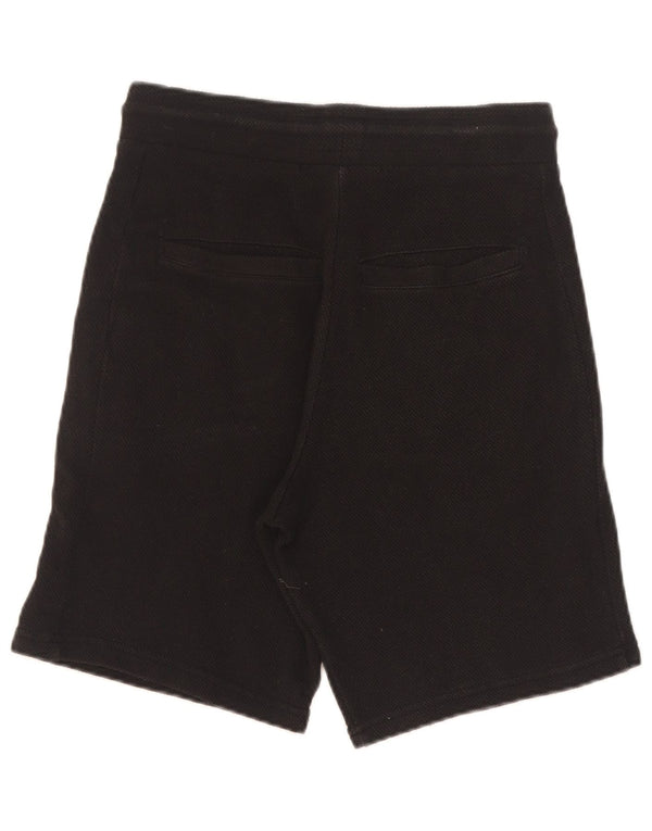 Zara Mujer Pantalones Cortos Deportivos UK 10 Pequeño Algodón Negro