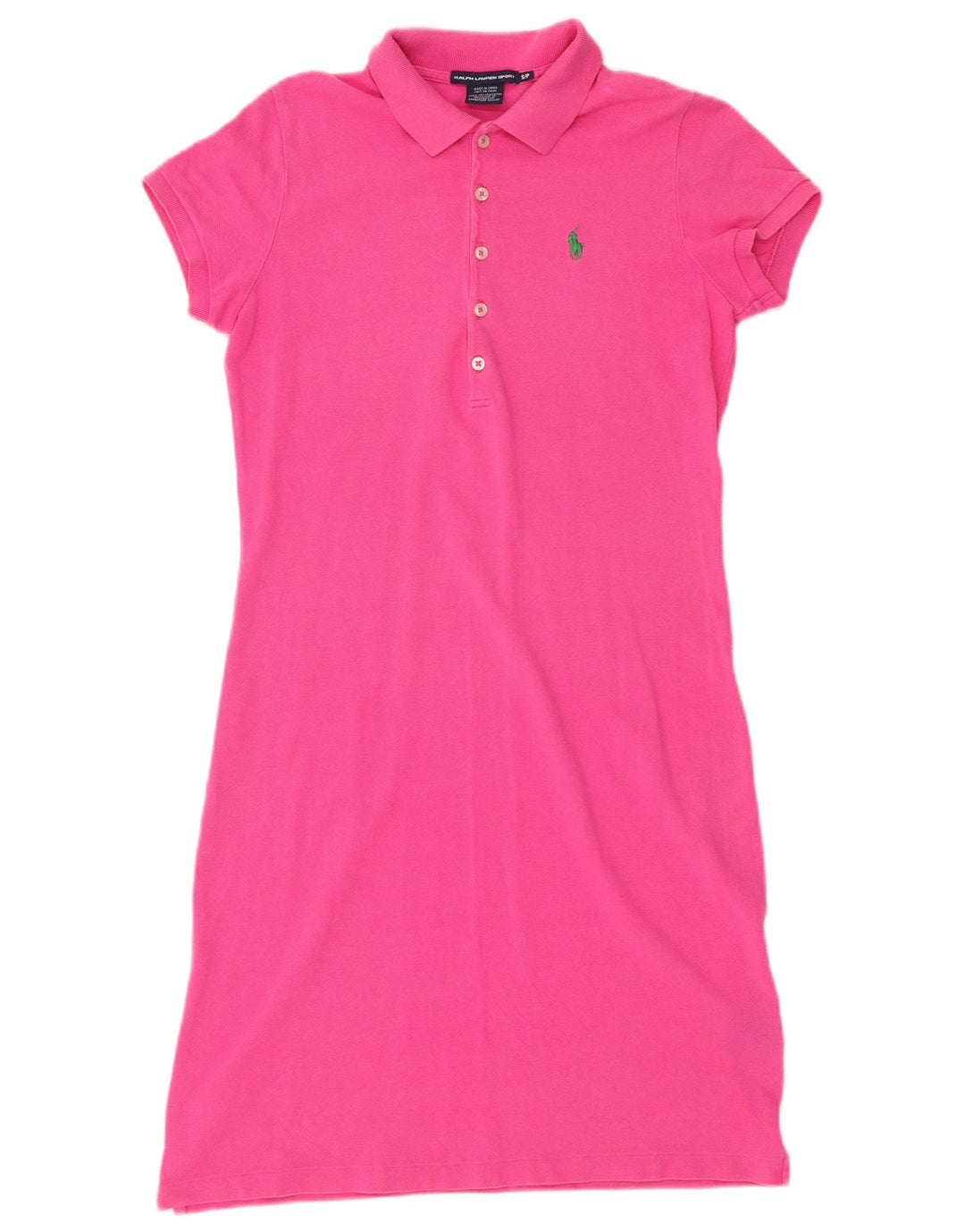 RALPH LAUREN Vestido polo para mujer Reino Unido 10 Pequeño algodón rosa