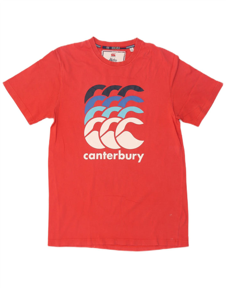 CANTERBURY Camiseta gráfica para hombre Top grande de algodón rojo