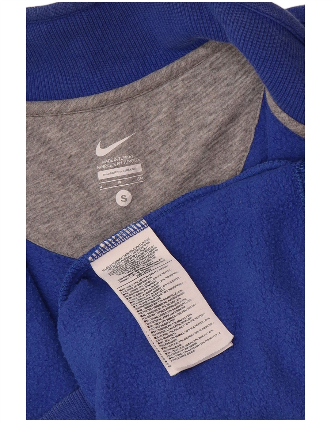 NIKE Hombre Chándal Top Chaqueta Small Azul Algodón