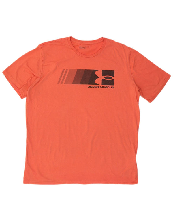 UNDER ARMOUR Camiseta gráfica para hombre Top XL Algodón naranja