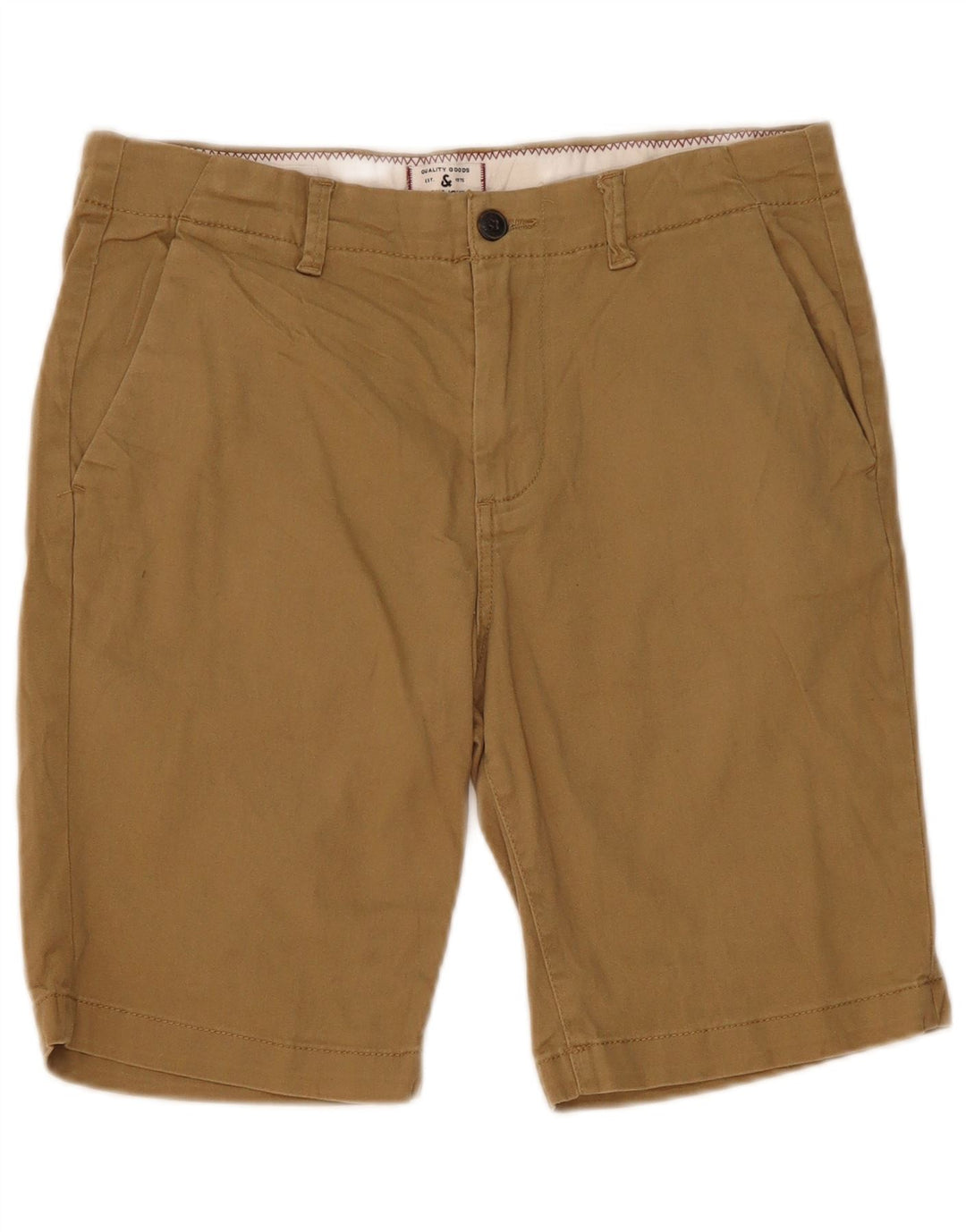 Jack & Jones Mens Chino Shorts Small W32 Algodón Marrón