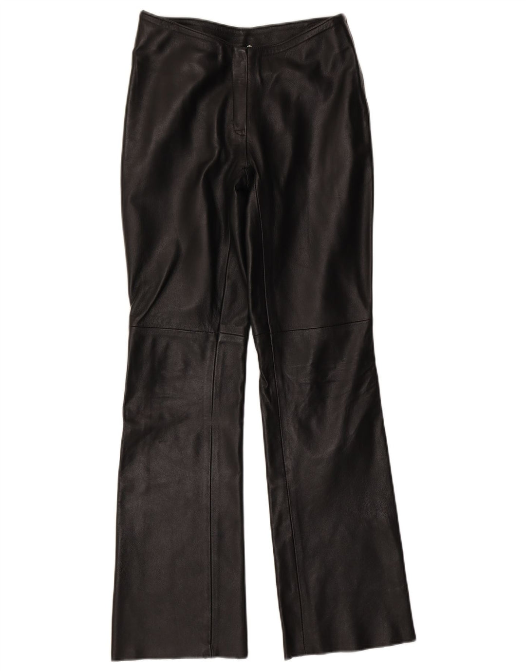 VINTAGE Pantalones de cuero para mujer Reino Unido 10 Pequeño W27 L31 Negro