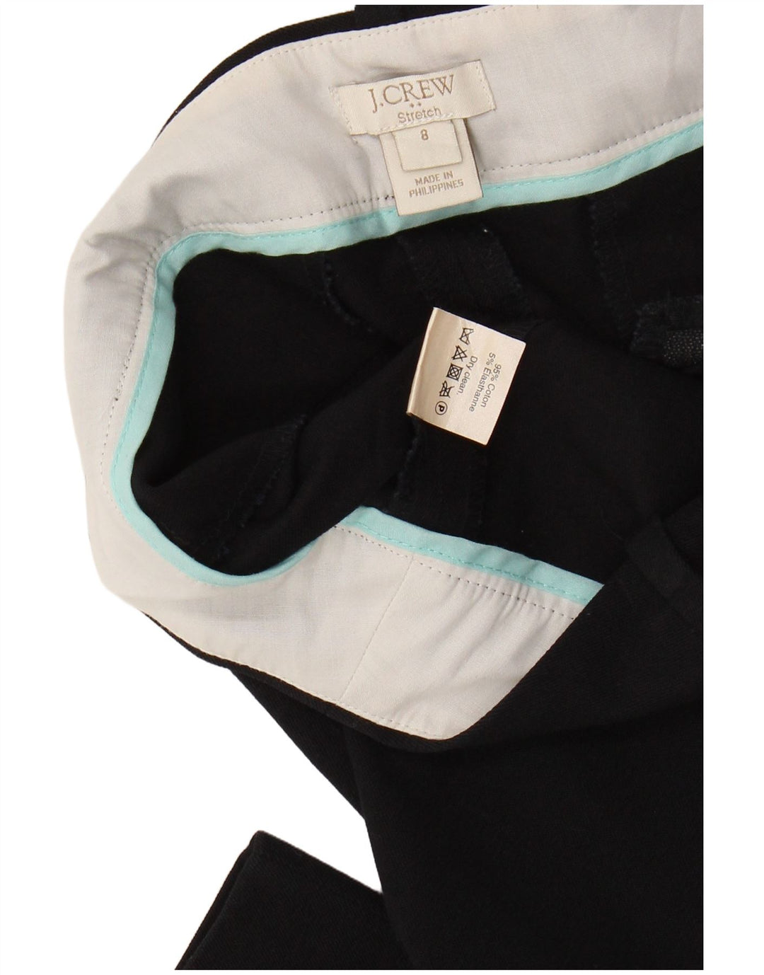 J. CREW Pantalones cortos elásticos y ajustados para mujer US 8 Medium W30 L26 Negro