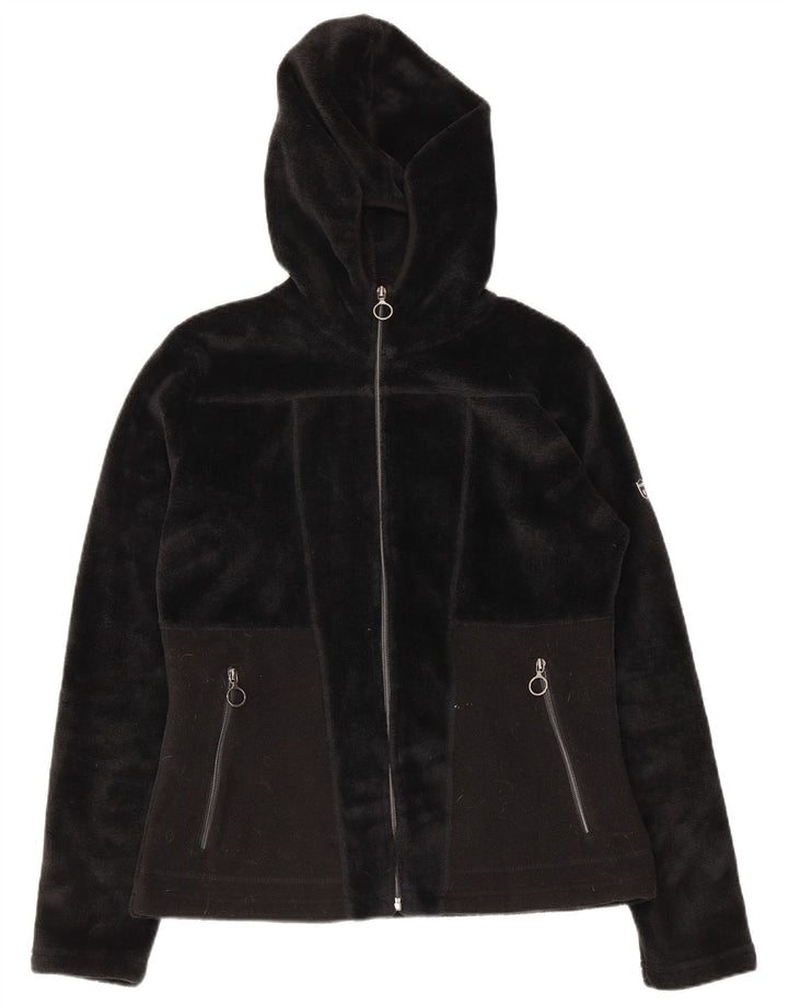 Brugi Chaqueta polar con capucha para mujer UK 40 Mediana Poliéster negro