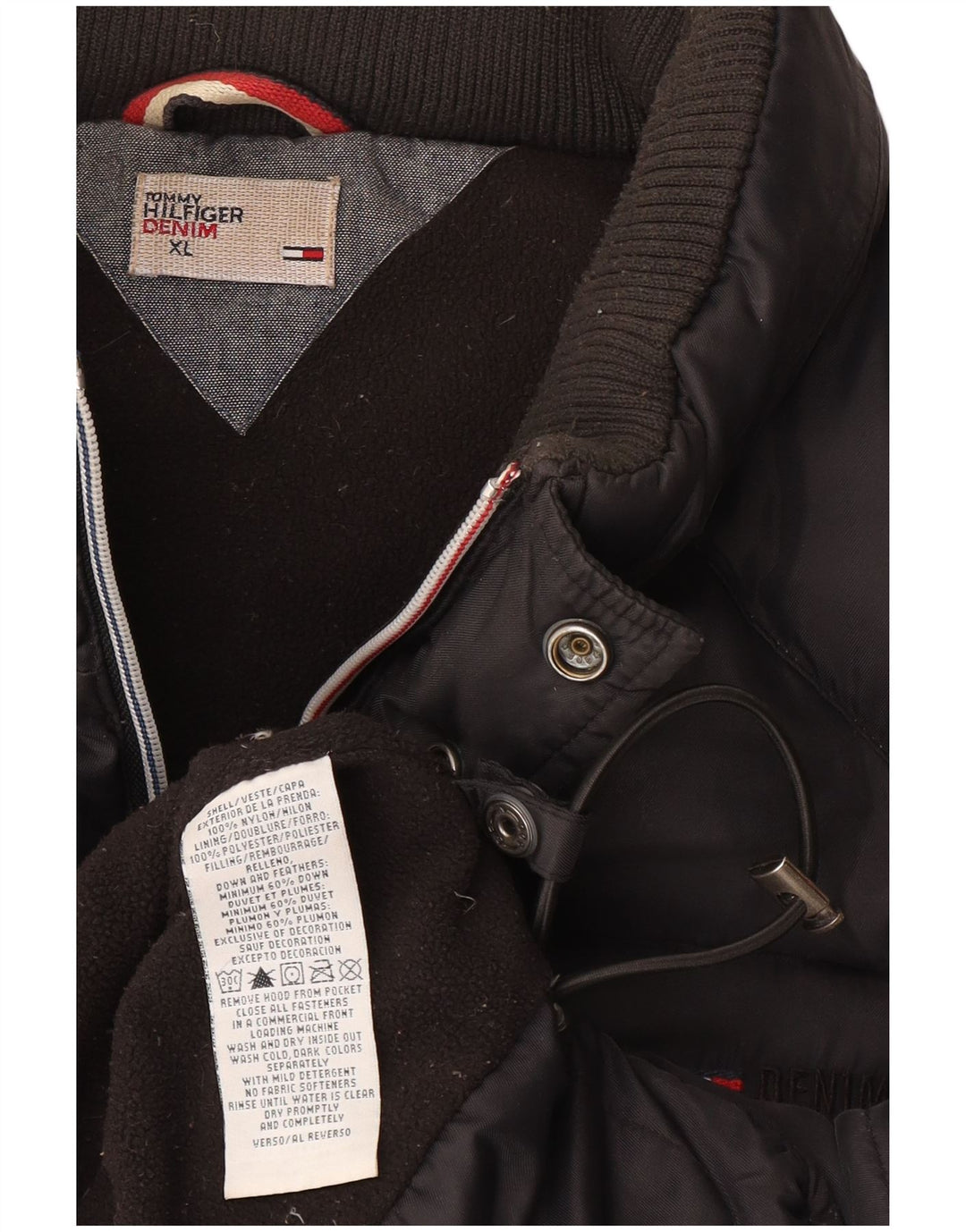 Tommy Hilfiger Chaleco acolchado para hombre UK 42 XL Nylon negro