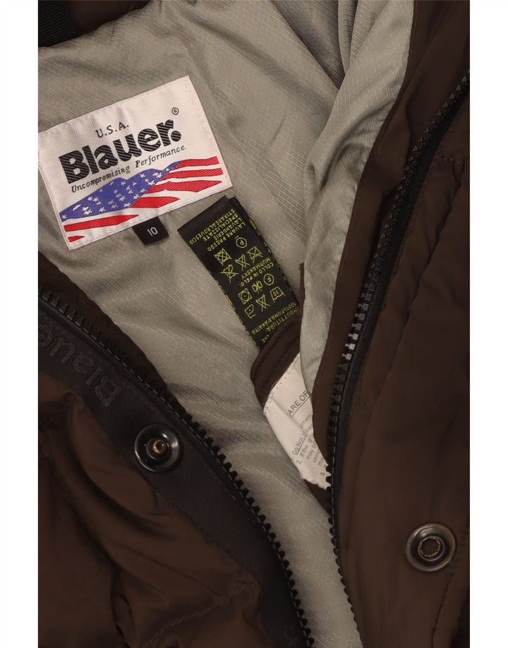 Blauer Chaqueta acolchada con capucha para niño 9-10 años marrón Poliéster