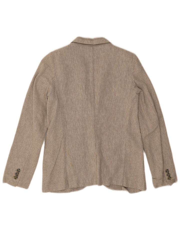 Zara Chaqueta Blazer 2 Botones Niño 11-12 Años Lino Beige