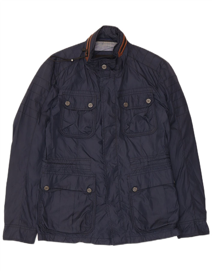 HUGO BOSS Chaqueta utilitaria para hombre EU 46 Small Poliamida azul marino