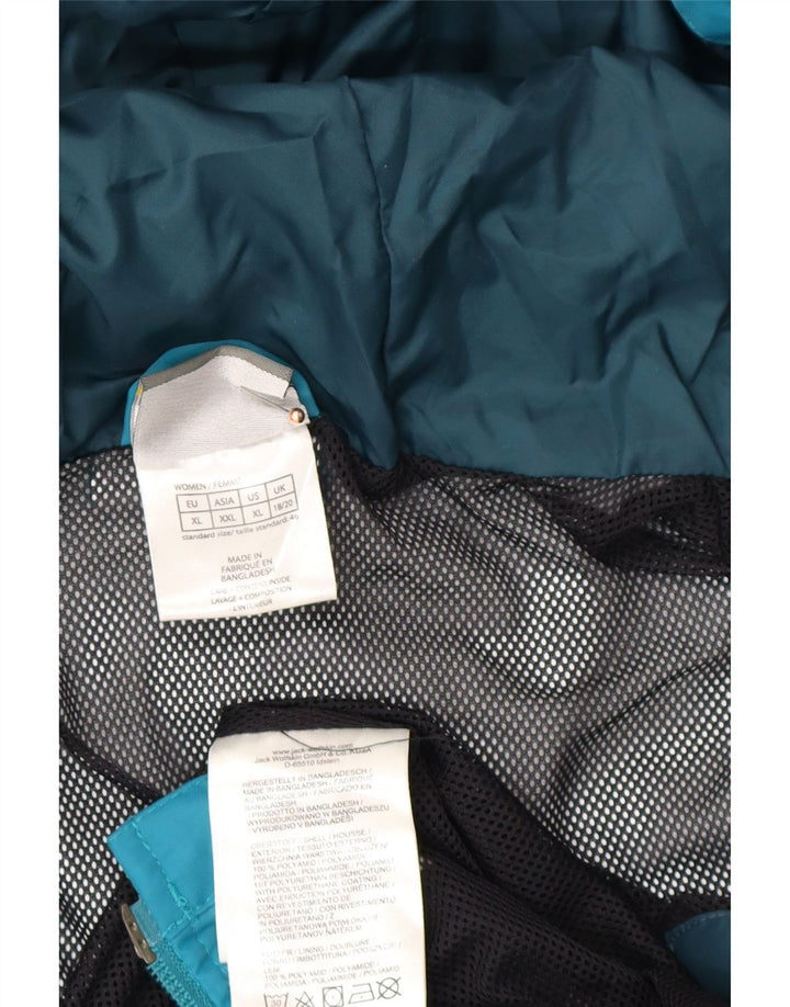 JACK WOLFSKIN Chubasquero con Capucha Mujer ES 40/40 XL Poliamida Azul