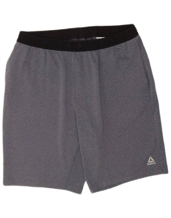 Reebok Pantalones cortos deportivos para hombre XL Gris Poliéster