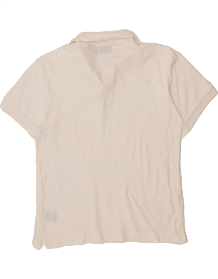 FILA Mens Polo Shirt Medium White Cotton Vintage Fila and Second-Hand Fila from Messina Hembry 