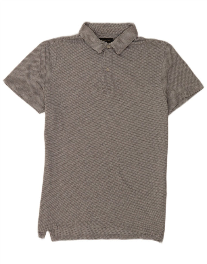 Massimo Dutti Polo Casual Fit Hombre Gris Grande