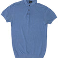 MASSIMO DUTTI Jersey De Manga Corta Con Cuello Polo Hombre Azul Medio