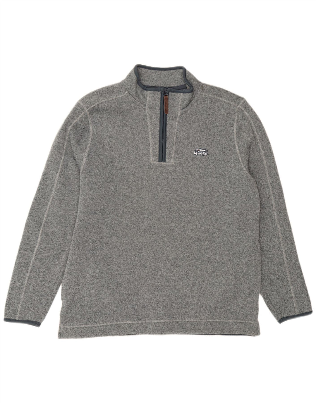 Weird Fish - Sudadera con cuello y cremallera para hombre, talla grande, poliéster moteado azul