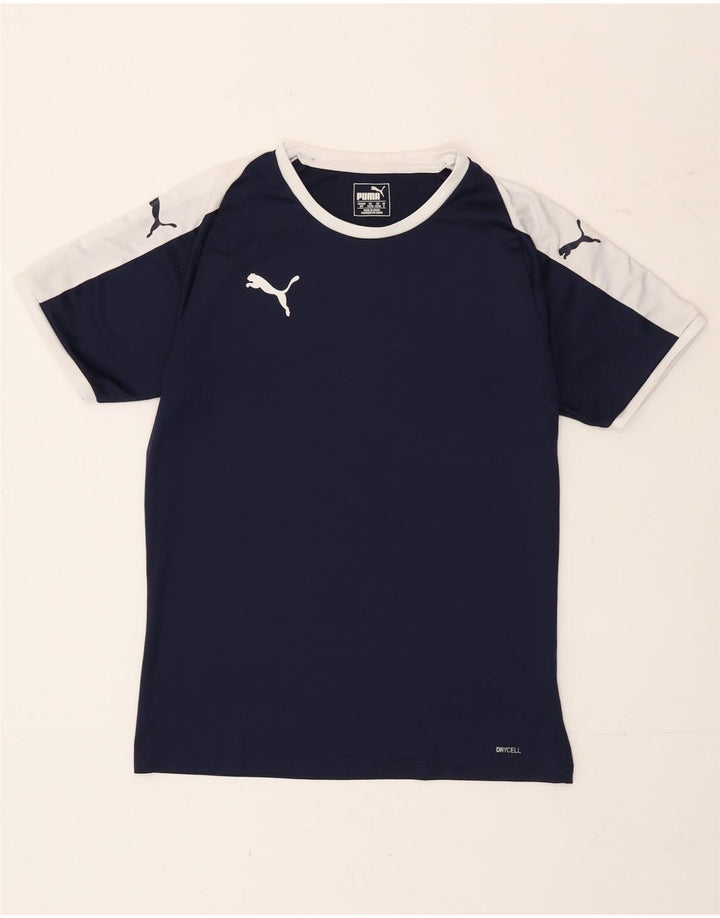 Camiseta Puma Hombre Top Small Azul Marino Colorblock