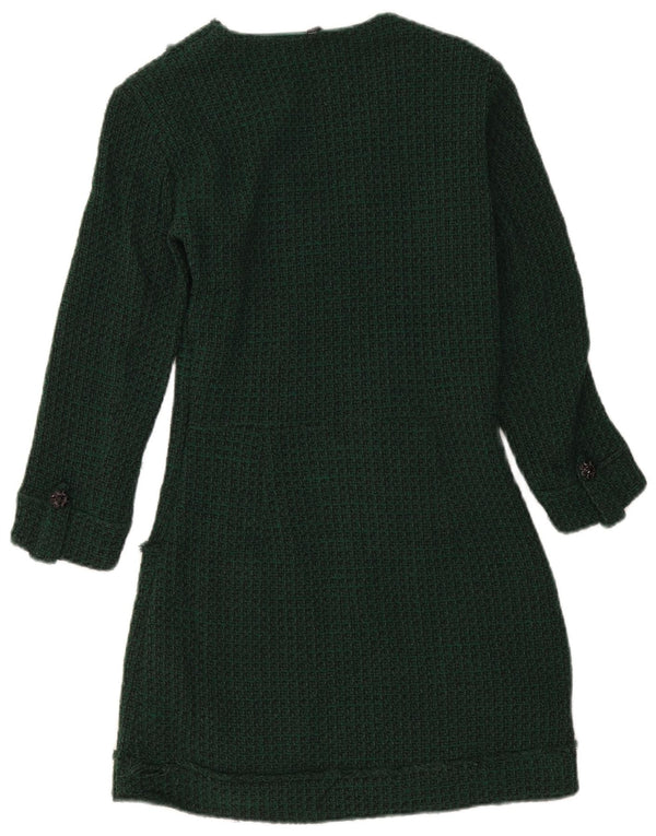 Zara Mujer Trafaluc Vestido Vaina De Doble Botonadura UK 40 Small Verde