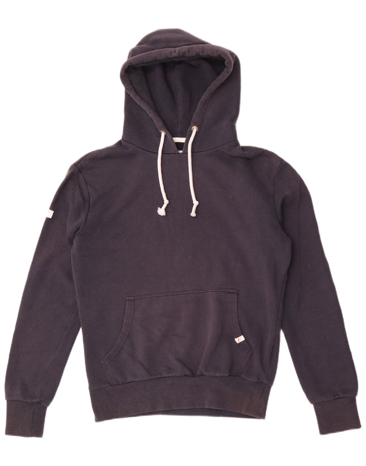 Superdry Hombre Sudadera Con Capucha Jumper Small Azul Marino Algodón