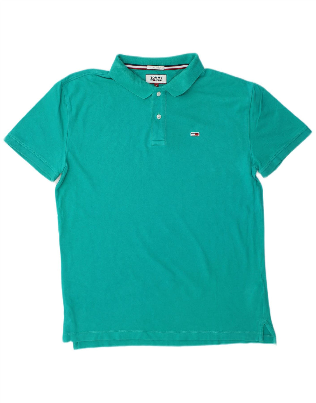 TOMMY HILFIGER Polo Regular Fit de algodón turquesa medio para hombre