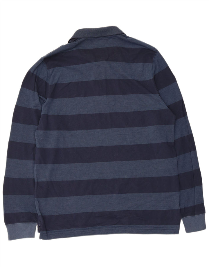 Massimo Dutti Polo Manga Larga Hombre Rayas Azul Marino Grande