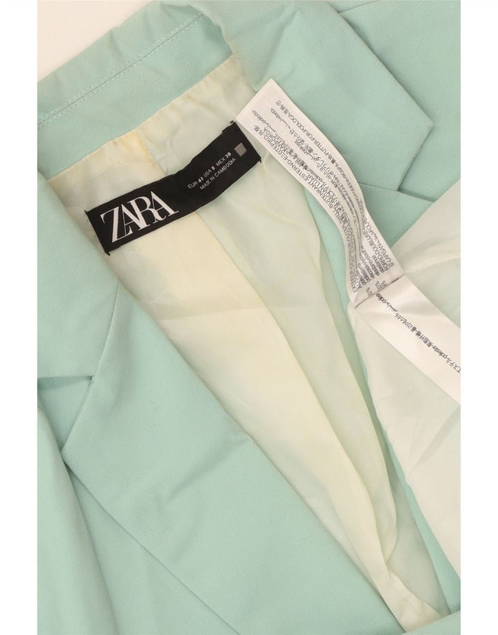 Zara Mujer Chaqueta Blazer De 1 Botón EU 40 Poliéster Verde Medio