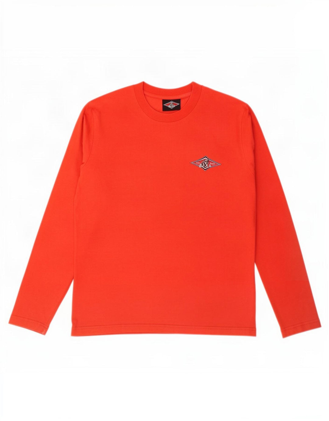 Bear Mens Graphic Top manga larga algodón rojo medio