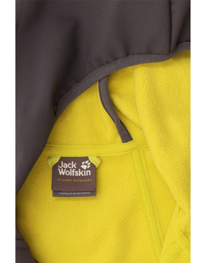 Jack Wolfskin Chaqueta cortavientos con capucha para hombre UK 48 2XL Gris Poliéster