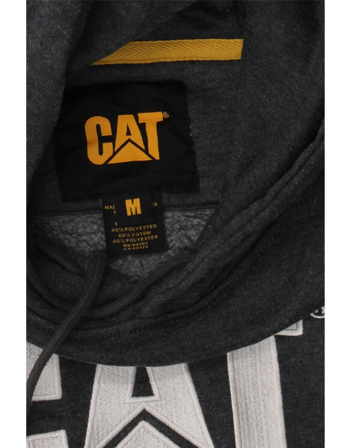 CAT - Sudadera con capucha para hombre, diseño gráfico, algodón gris medio