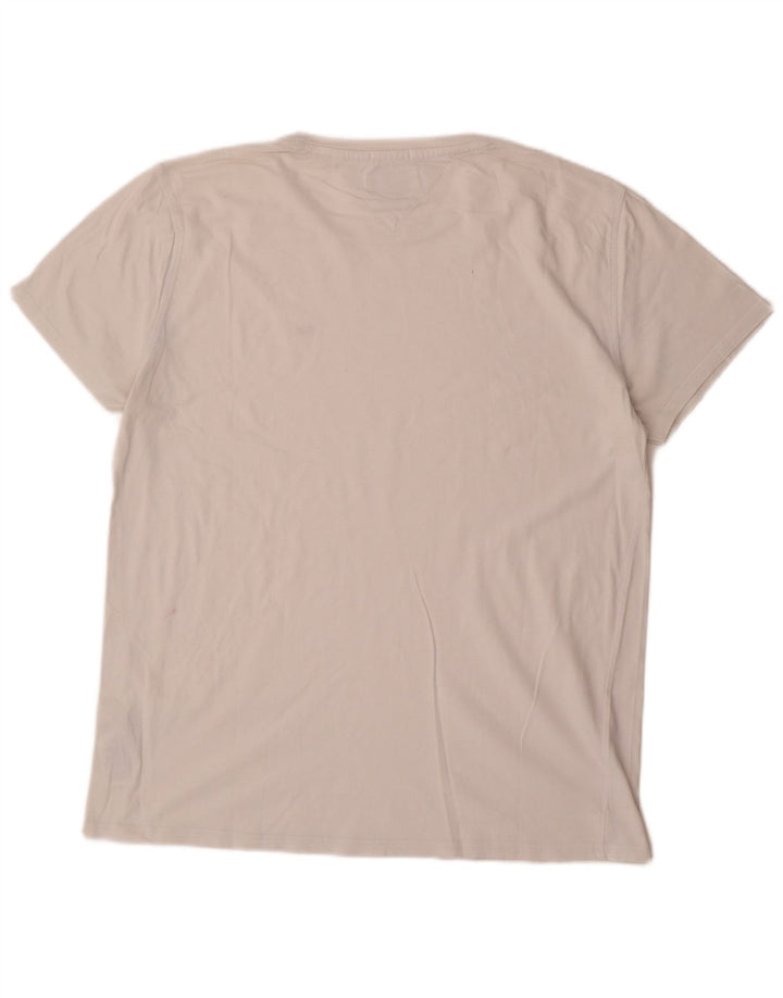 Tommy Hilfiger Camiseta Regular Fit para Hombre Algodón Blanco Grande