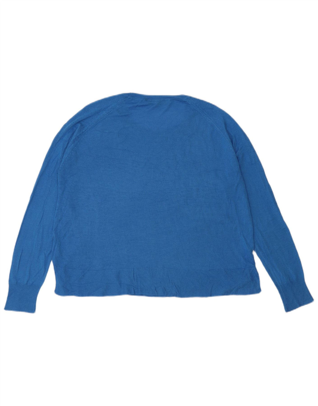Zara - Jersey extragrande con cuello barco para mujer, talla 40, color azul pequeño