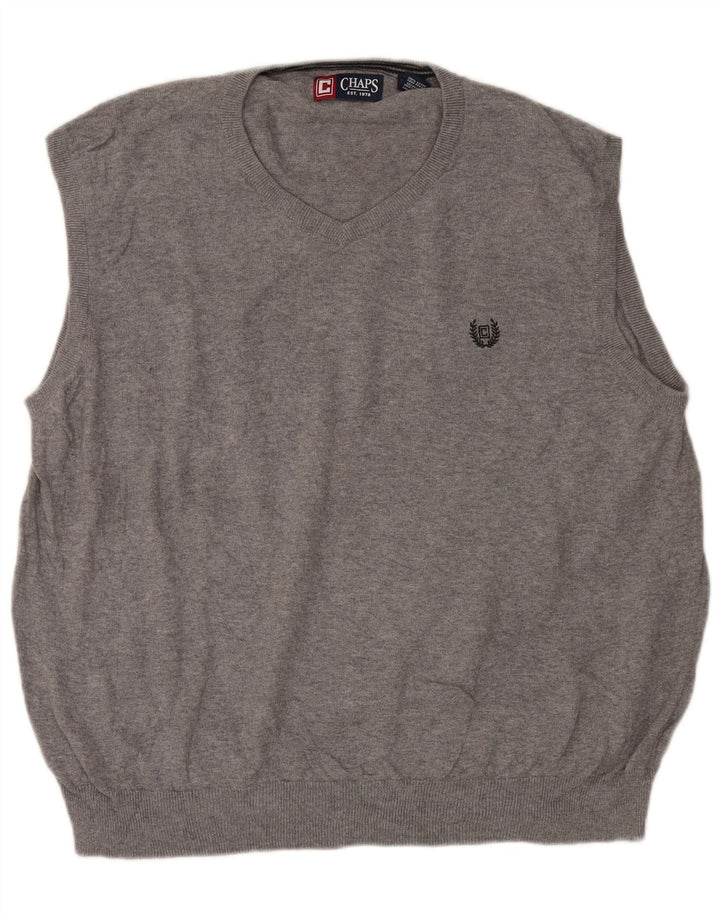 Chaps Chaleco para hombre Camiseta sin mangas 2XL Algodón moteado gris