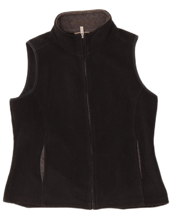 Marks & Spencer Chaleco polar para mujer UK 10 Small Poliéster negro