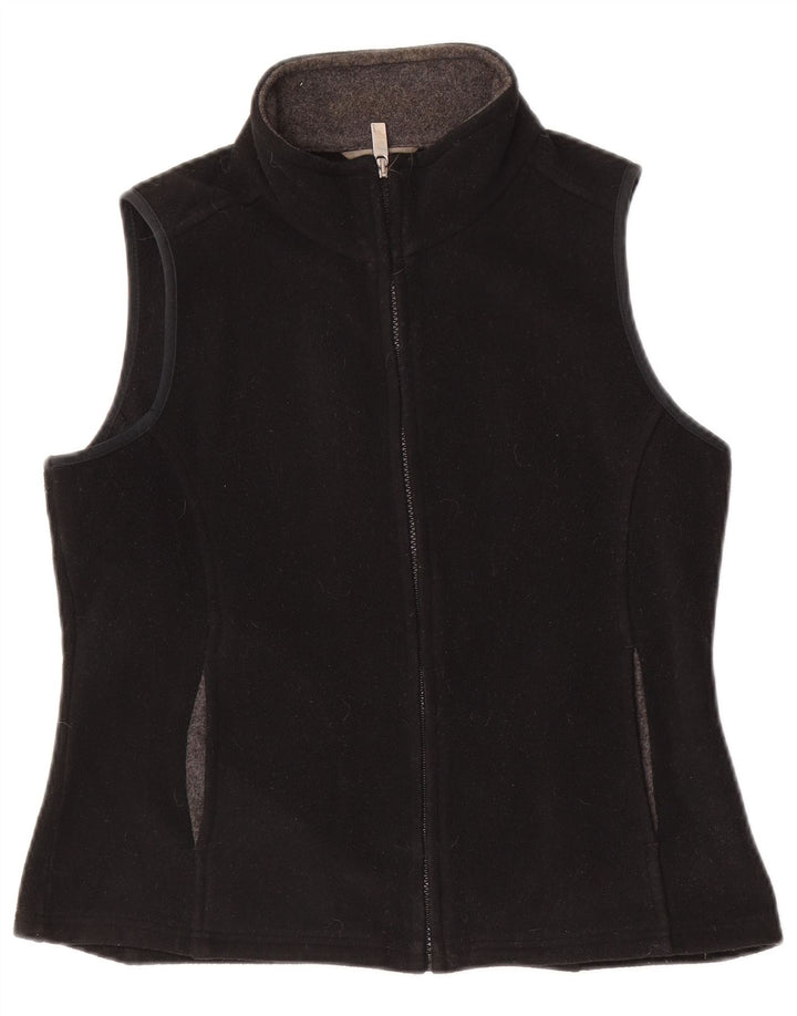 Marks & Spencer Chaleco polar para mujer UK 10 Small Poliéster negro
