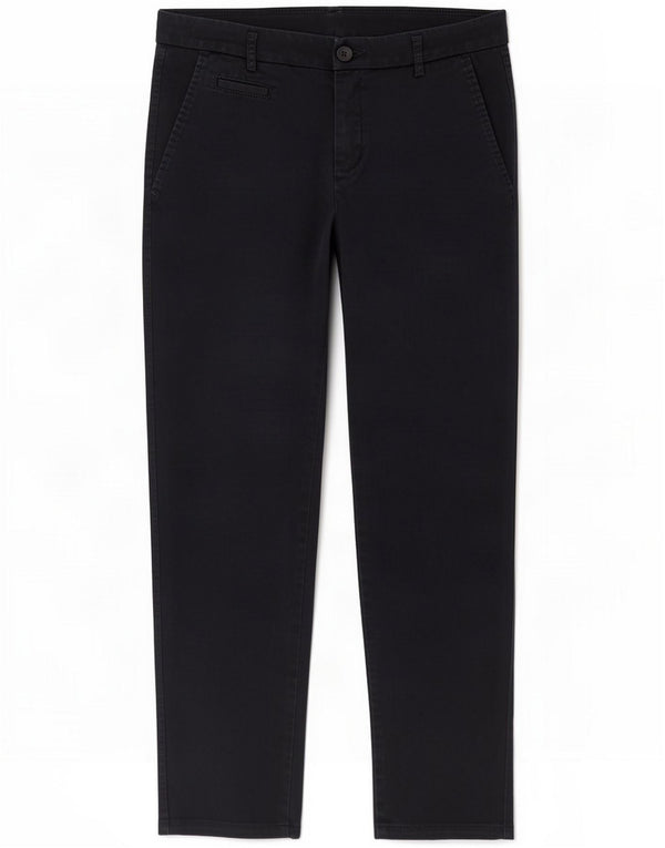 Pantalones chinos cónicos para mujer Benetton UK 10 Small W27 L25 Azul marino Algodón