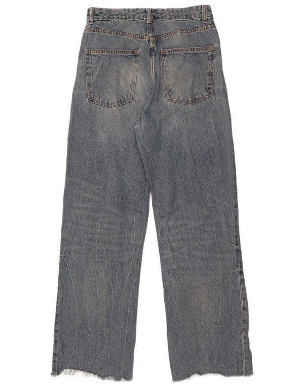 Zara Jeans Sueltos De Cintura Alta Para Mujer EU 40 Medium W30 L31 Algodón Azul