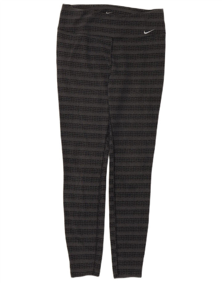 Nike Leggings Dri Fit para mujer UK 12 Algodón geométrico gris medio