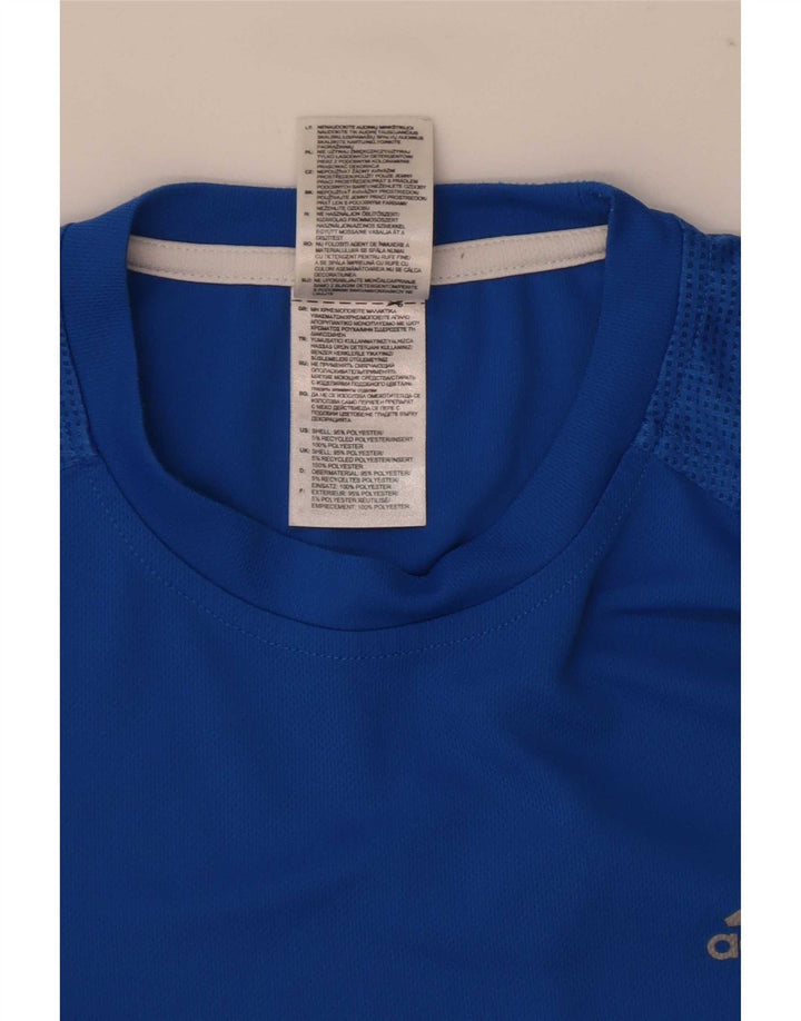 Adidas Hombre Camiseta Top Azul Medio Poliéster