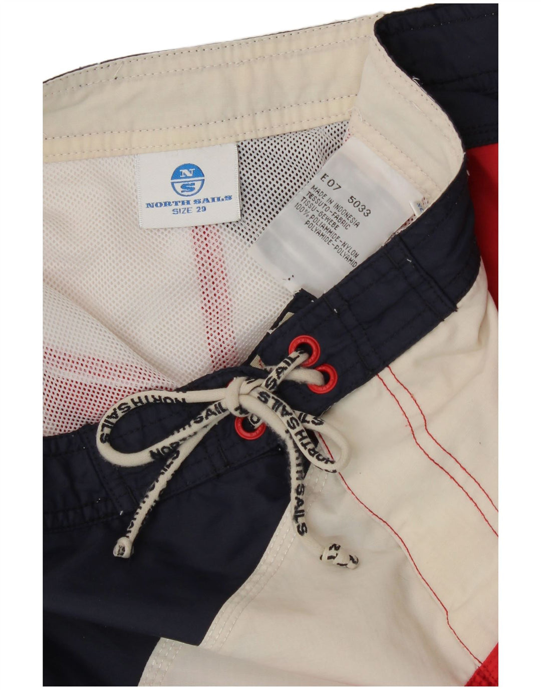 NORTH SAILS Mens Graphic Swimming Shorts Small Multicoloured Colourblock Vintage North Sails and Second-Hand North Sails from Messina Hembry 