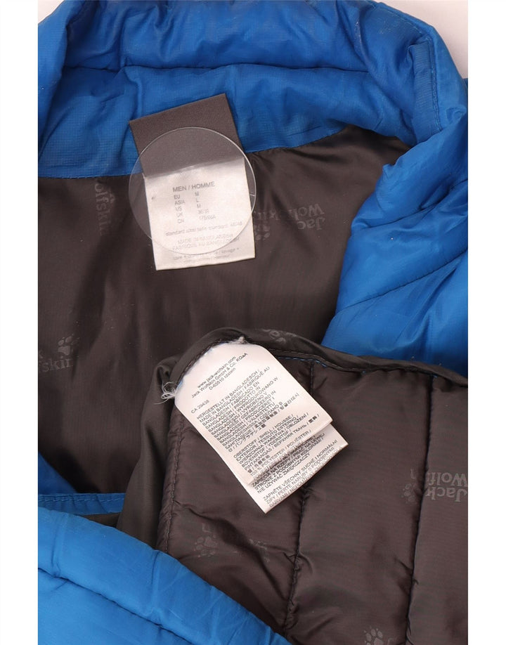 Jack Wolfskin Chaqueta acolchada para hombre UK 36/38 Small Azul Poliéster