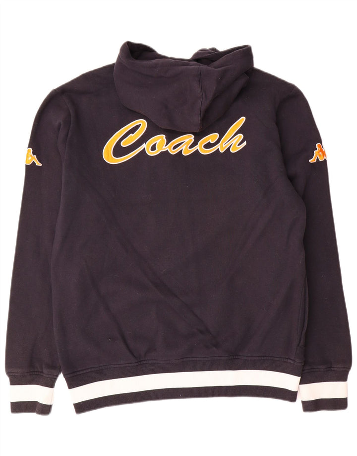 Kappa Mens Graphic Zip Sudadera con capucha suéter grande negro algodón