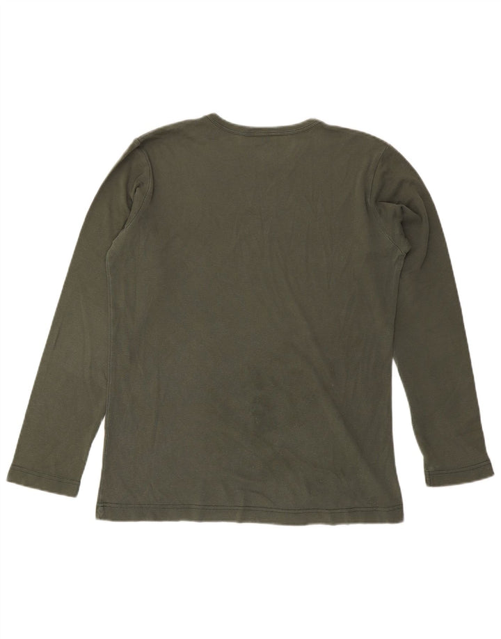Replay Top gráfico de manga larga para hombre, talla grande, color caqui