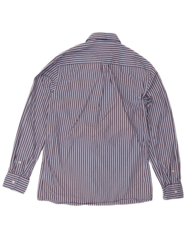 Camisa Jaeger Hombre Small Azul Rayas Algodón