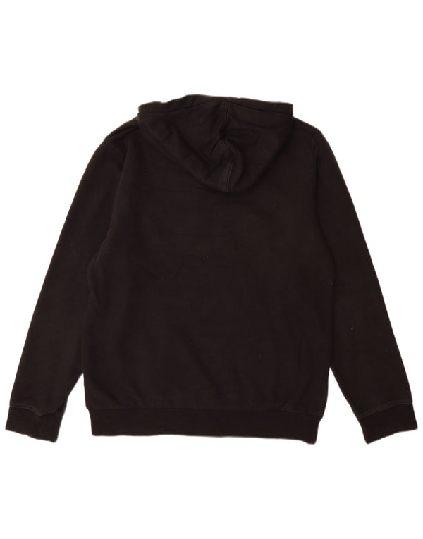 Napapijri Mens Graphic Hoodie Jumper Large Black Cotton