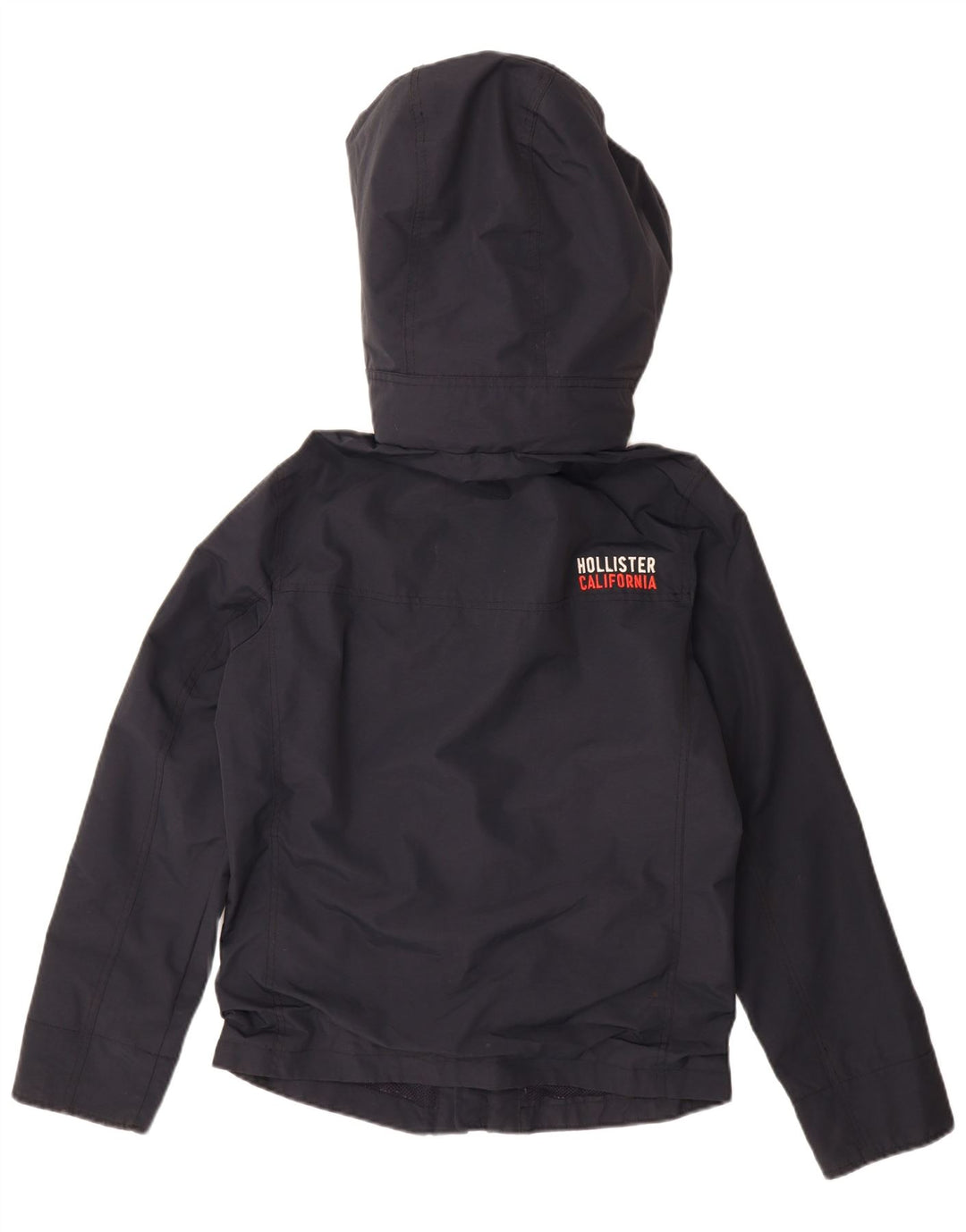 Hollister Chaqueta impermeable con capucha para niños 13-14 años Small Azul marino Poliéster